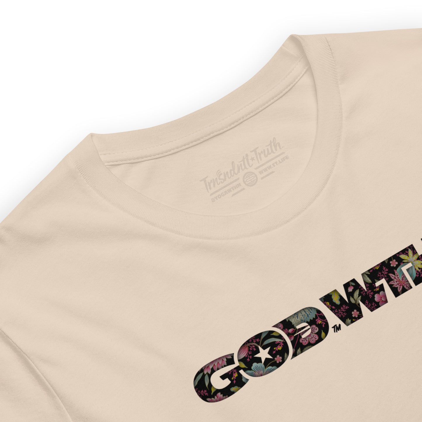 GOD WTHN™ | Unisex Ultra-Soft Eco Dreamy Tee | Floral Abundance™ | Calm Cream