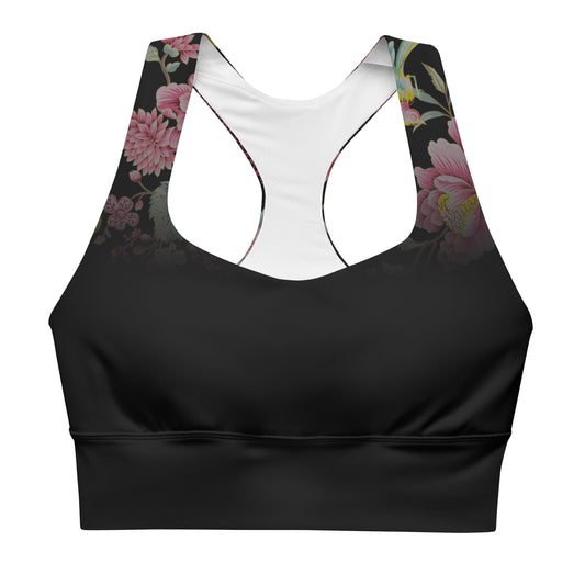 Floral Abundance™ | Women's Longline Eco Bliss™ Sports Bra