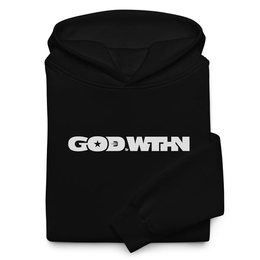 GOD WTHN™ | Unisex Soul-Tough Eco Oversized Hoodie | Pure Black