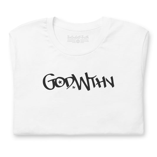 GOD WTHN™ Script | Unisex Ultra-Soft Eco Dreamy Tee | White Light