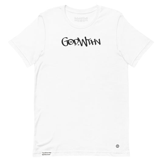 GOD WTHN™ Script | Unisex Ultra-Soft Eco Dreamy Tee | White Light