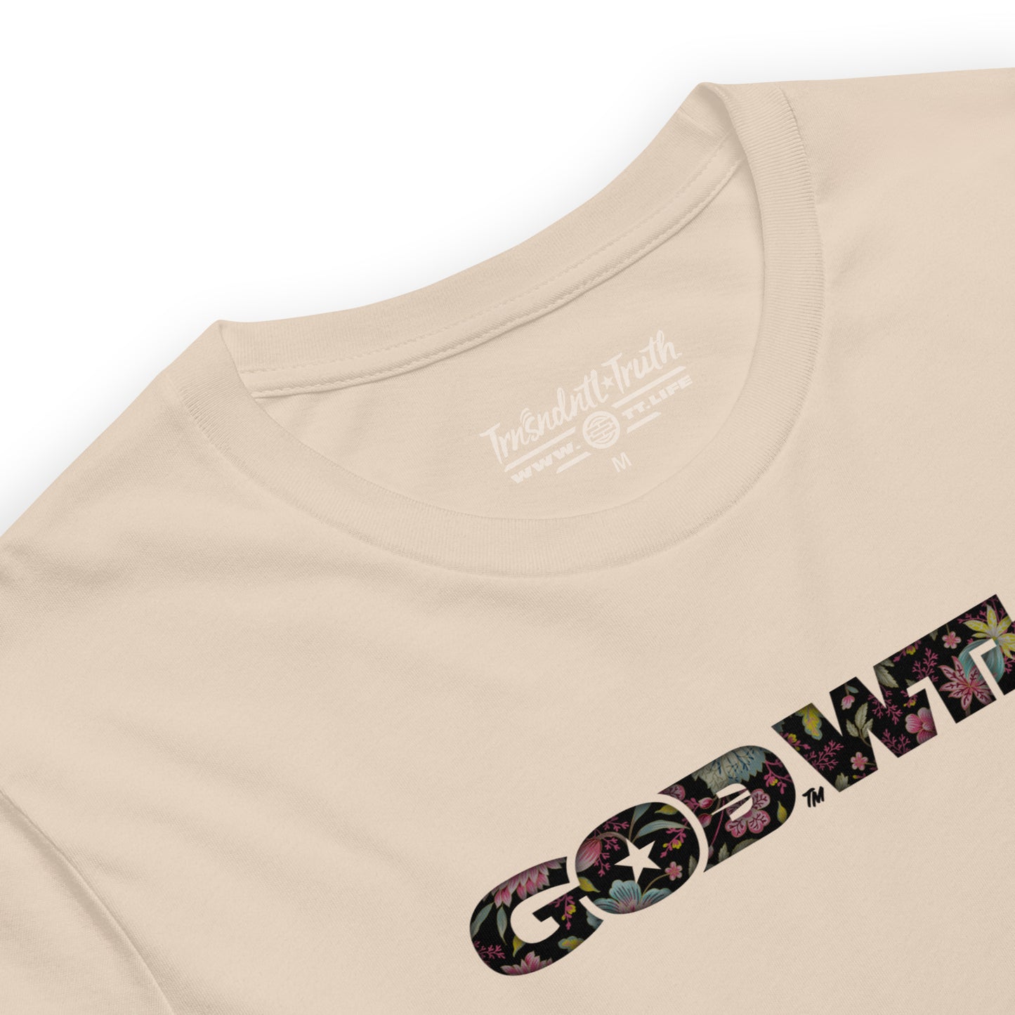 GOD WTHN™ | Unisex Ultra-Soft Eco Dreamy Tee | Floral Abundance™ | Calm Cream