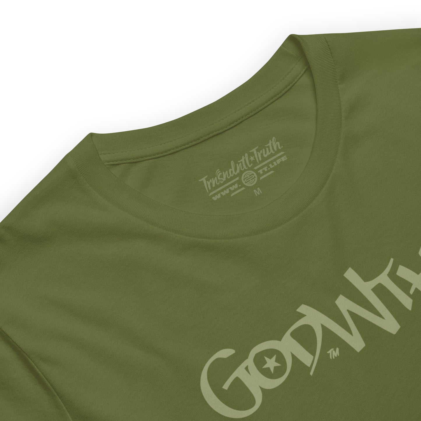 GOD WTHN™ Script | Unisex Ultra-Soft Eco Dreamy Tee | Olive Aura