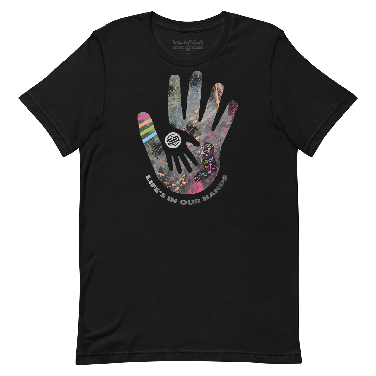 Life's in Our Hands | Unisex Ultra-Soft Eco Dreamy Tee | Pure Black