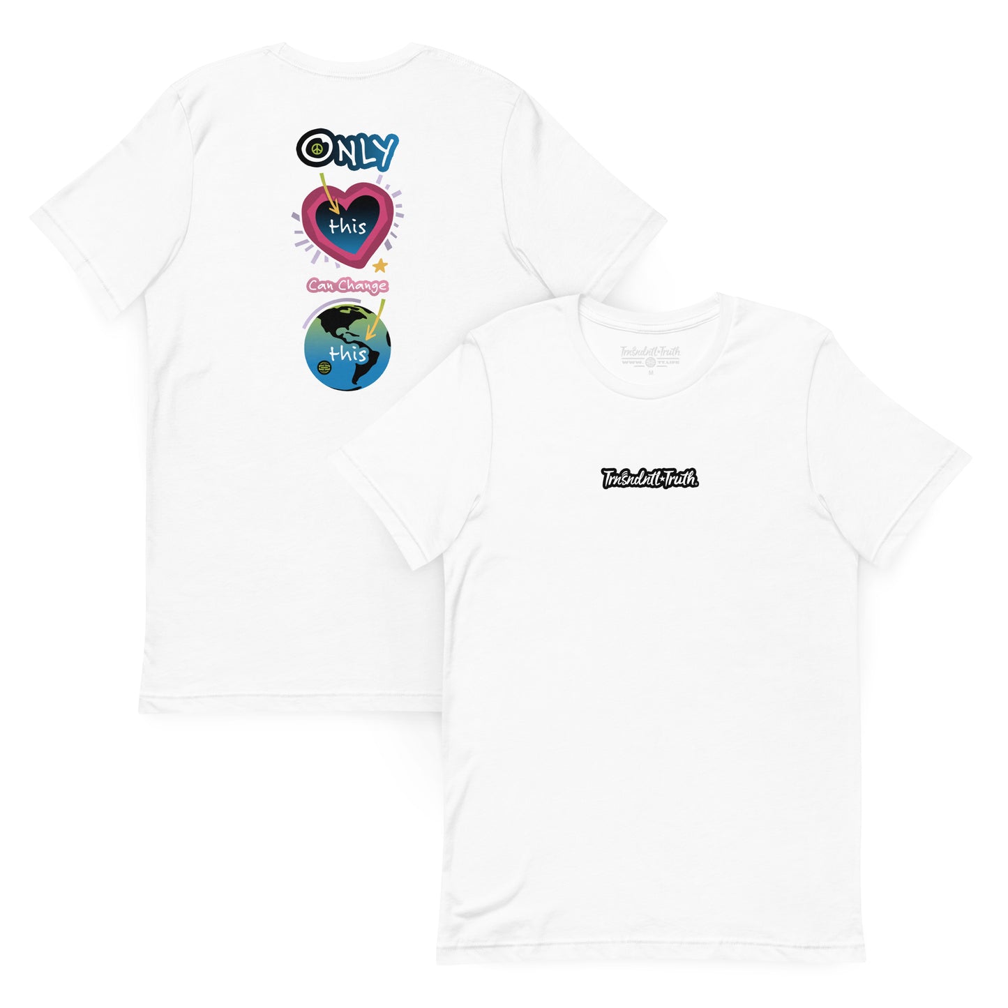 Only Love | Unisex | Natural Eco Dreamy Tee | White Light